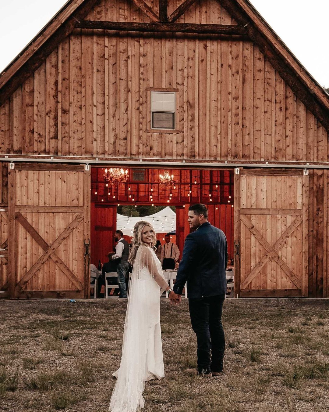 Weddings - Couple in front of Barn-1